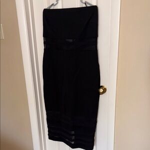 Fashion Nova Black Strapless Cocktail Sheath